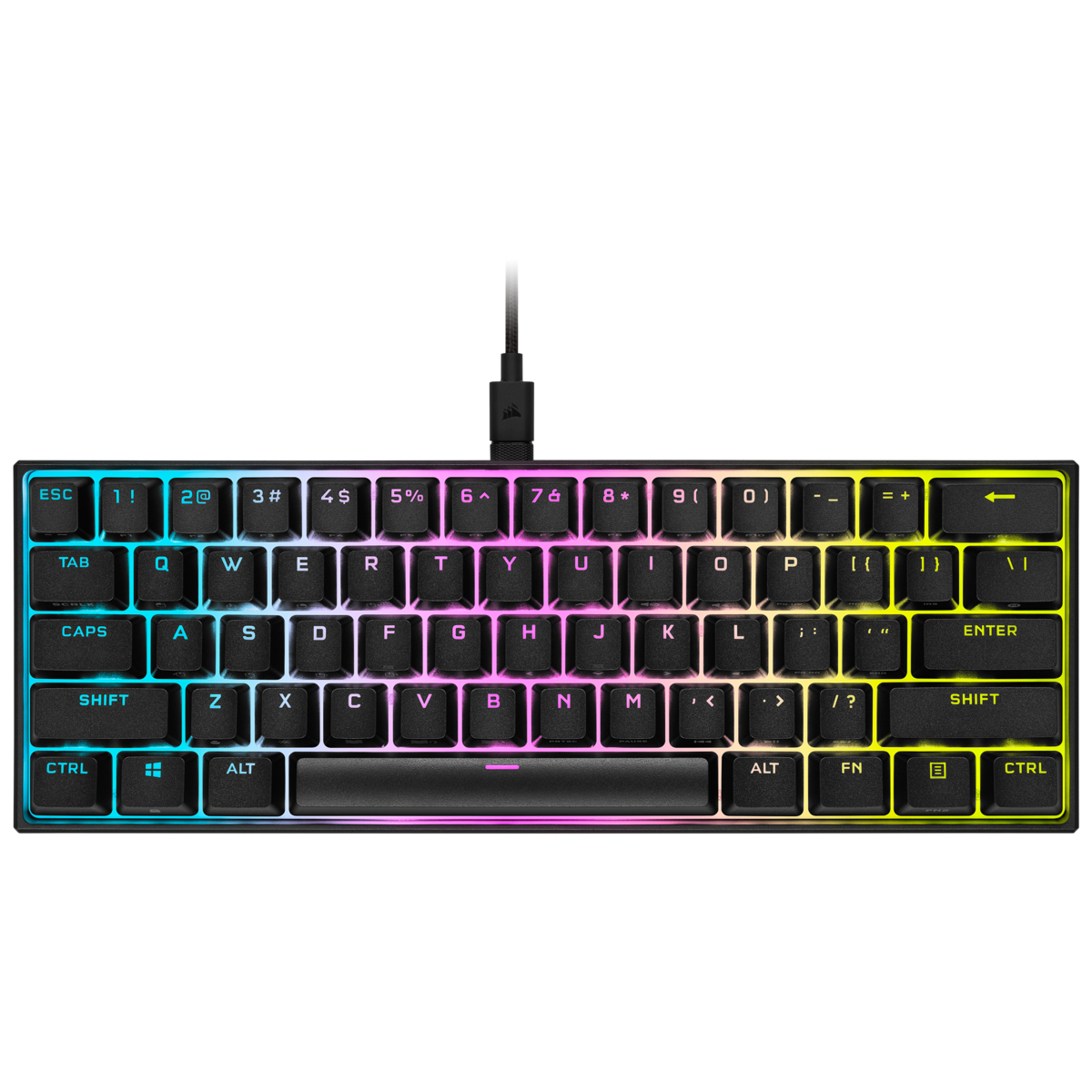 Corsair K65 Mini RGB 60% Gaming-Tastatur mit MX Speed.