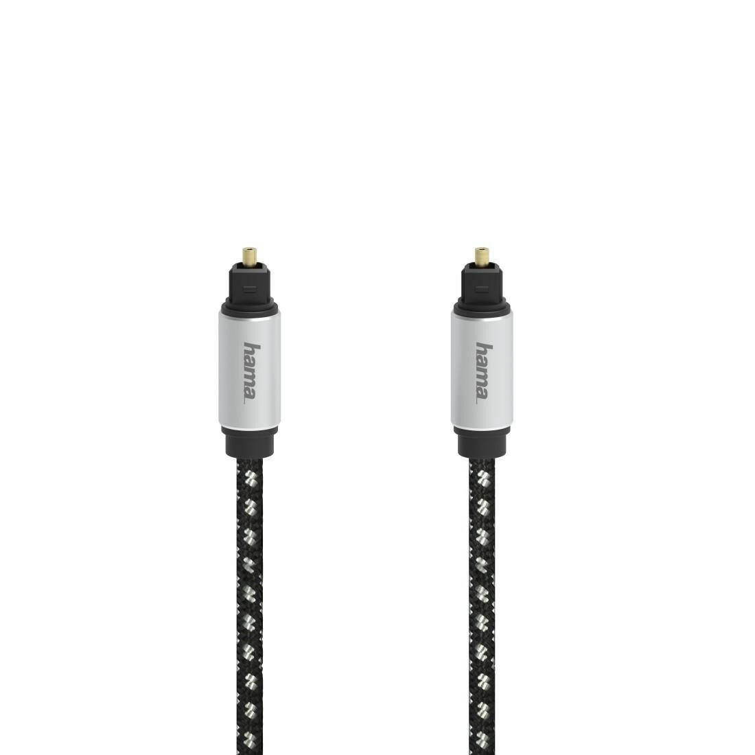Hama Toslink Audio-Kabel 3m, optisch, schwarz, Metall.