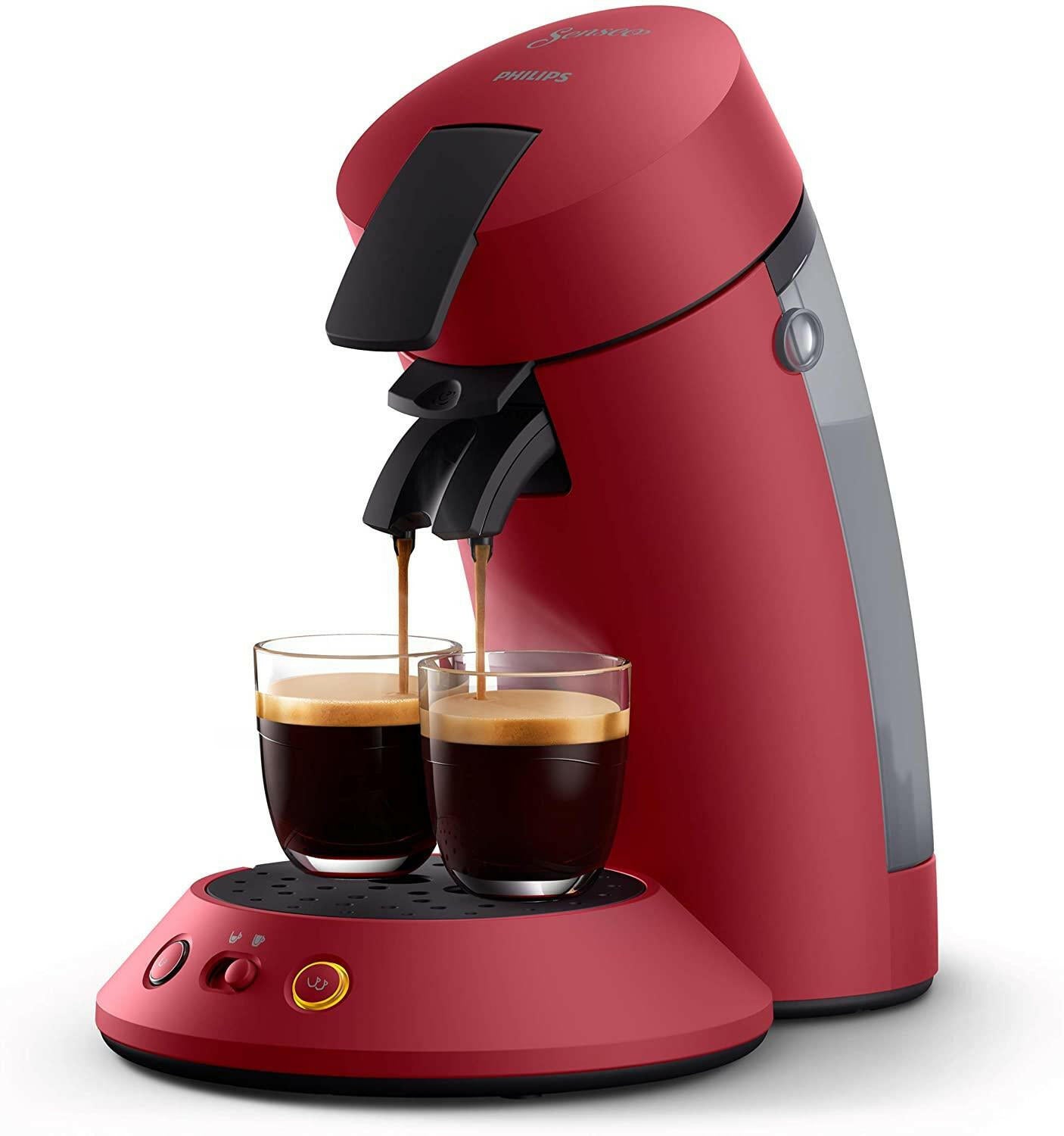 Philips Senseo CSA 210/90 Kaffeepadmaschine, Dunkelrot.