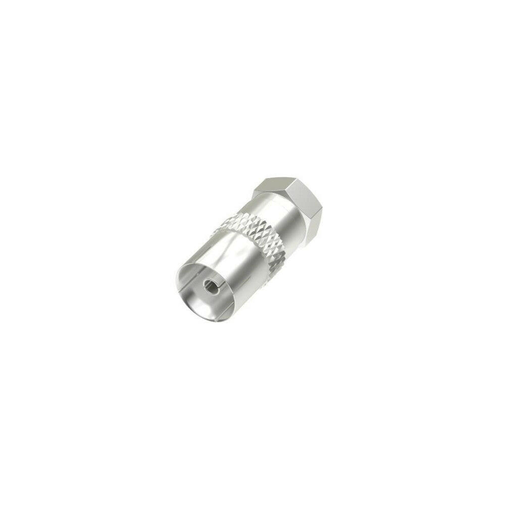 Hama SAT-Adapter F-Stecker zu Koax-Kupplung, vollgeschirmt.