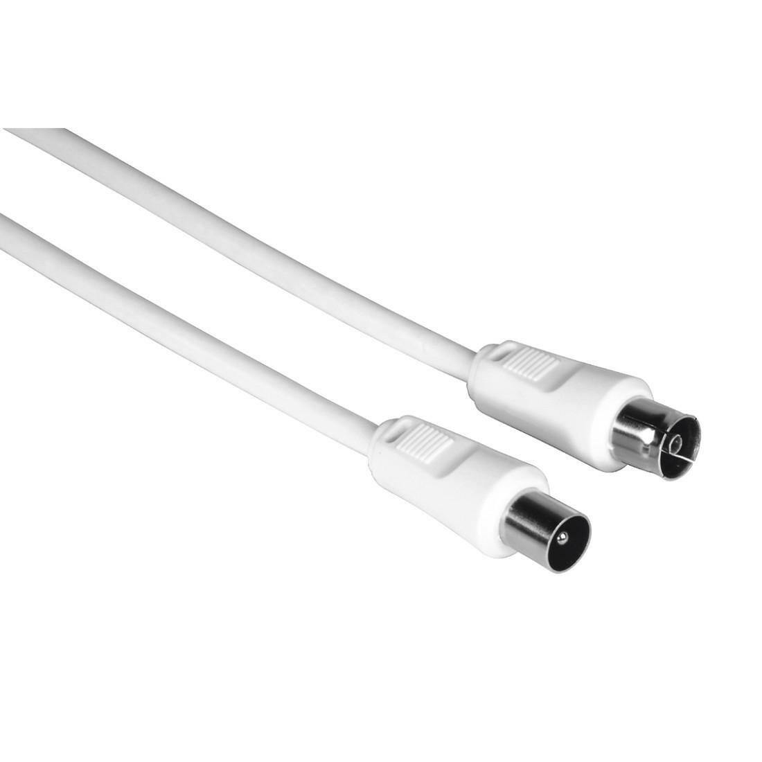 Hama IEC Antennenkabel 10m 75DB weiß für TV-Kabel - Koaxial