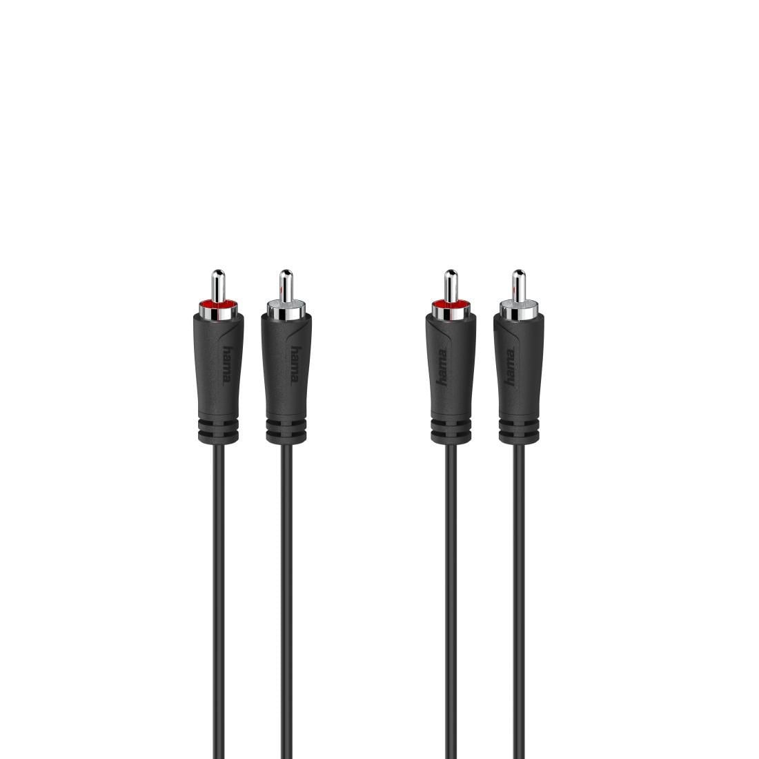 Hama 00205093 Cinch-Audiokabel 5m Schwarz 2x Cinch-Stecker