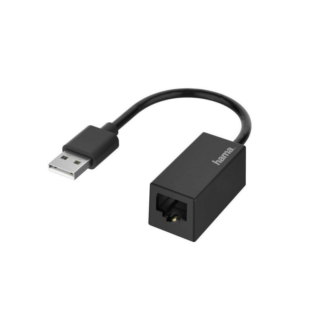 Hama USB Ethernet Adapter 10/100 Mbps für PC und Mac.
