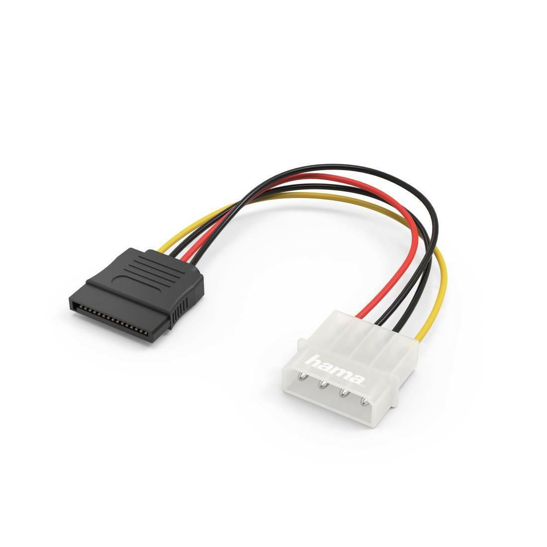 Hama 5,25"-Adapter auf SATA, Stromversorgung, Knickschutz.
