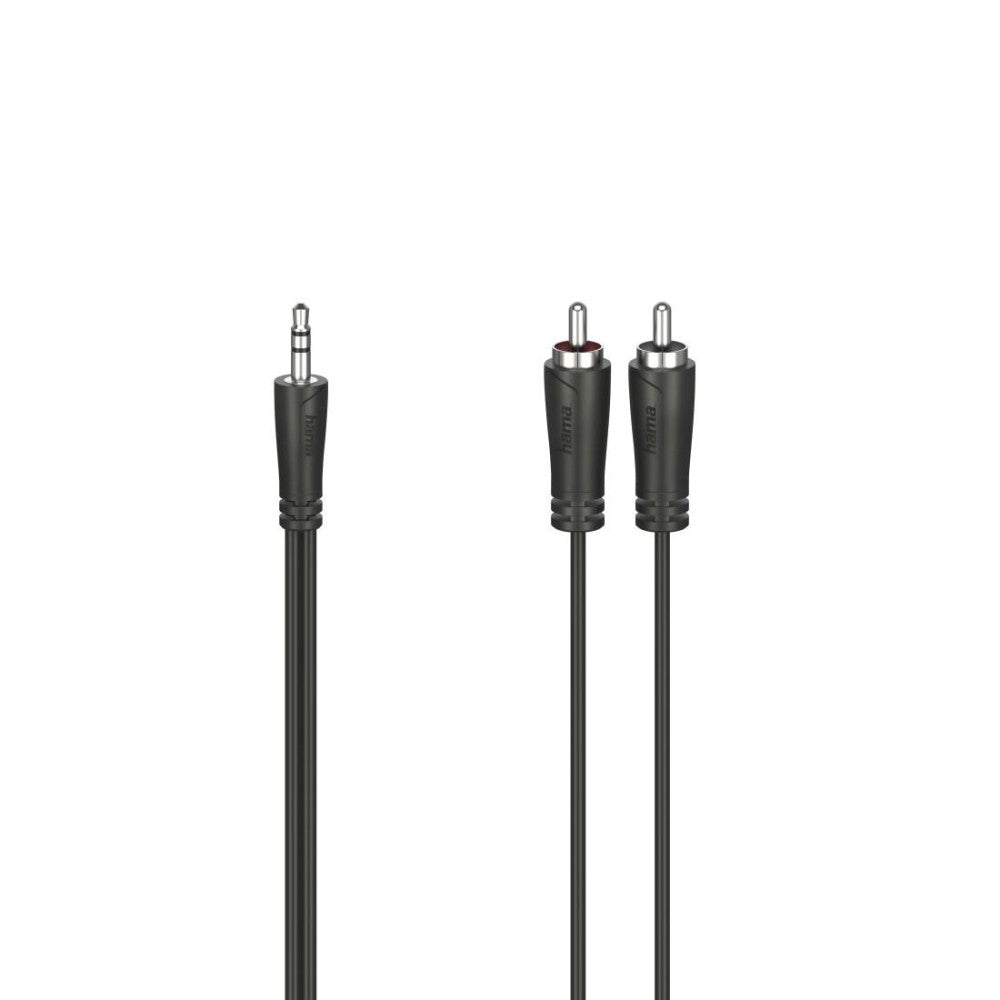 Hama Audio-Kabel mit 3,5-mm-Klinkenstecker und 2 Cinch-Steckern, Stereo, 1,5m