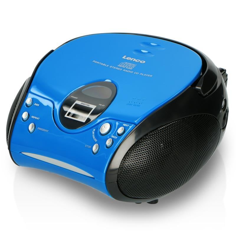 Lenco SCD-24 CD-Player, tragbar, FM, Batterie/Netz, blau