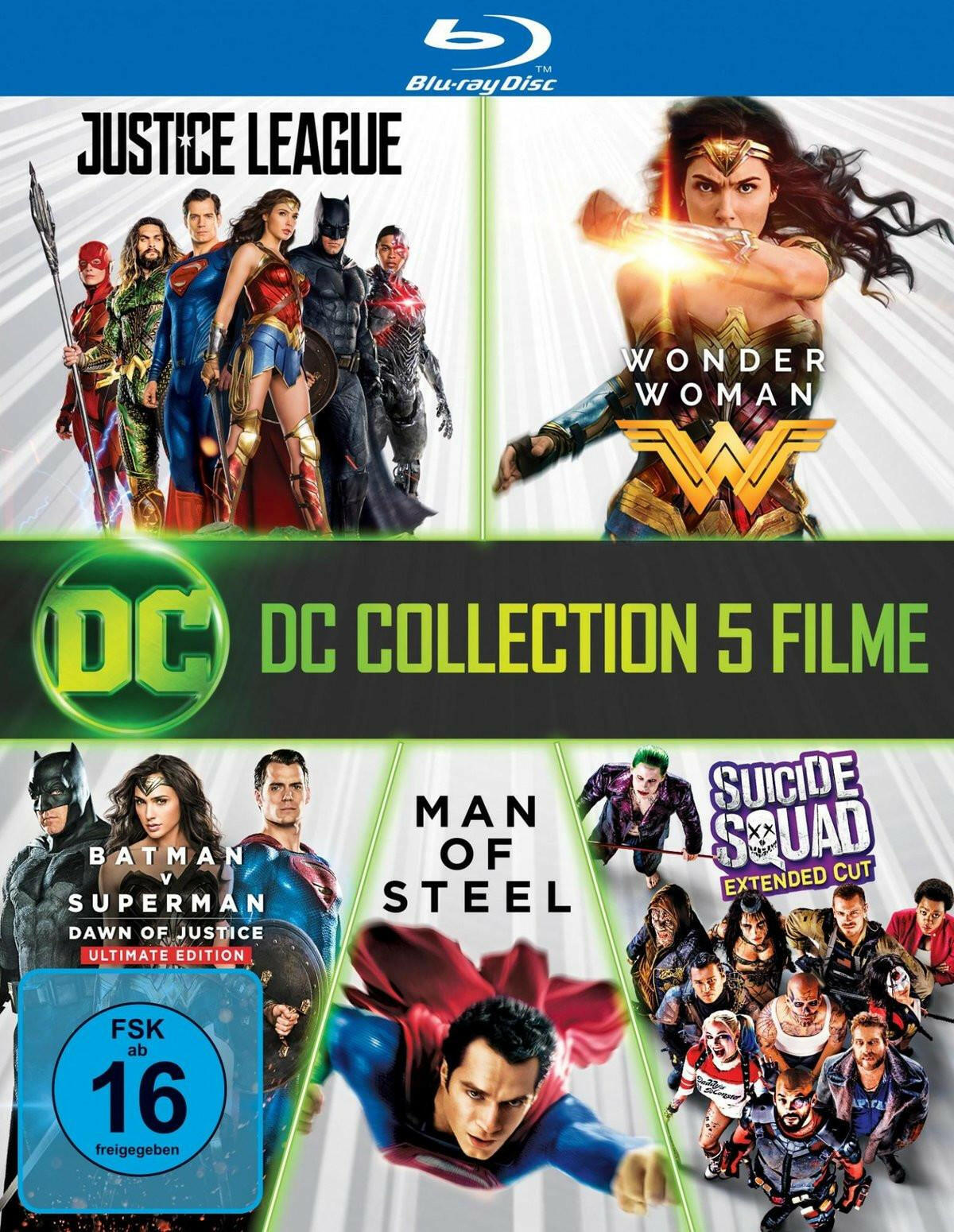 DC 5-Film-Collection [Blu-ray] – Action, 7 BRs, FSK 16