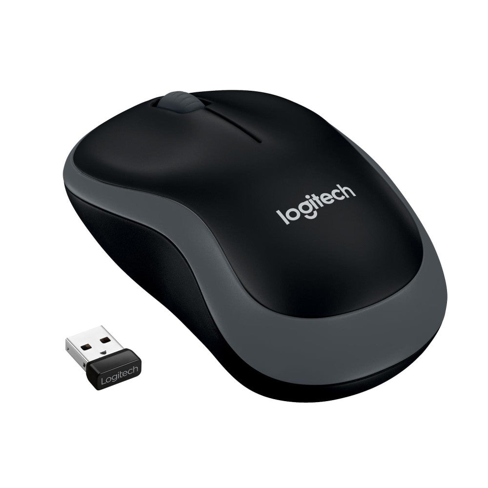 Logitech M185 Kabellose Maus 2,4 GHz USB-Nano-Empfänger 12 Monate Batterielaufzeit 1000 DPI Optical Tracking Links- und Rechtshänder PC Mac Laptop