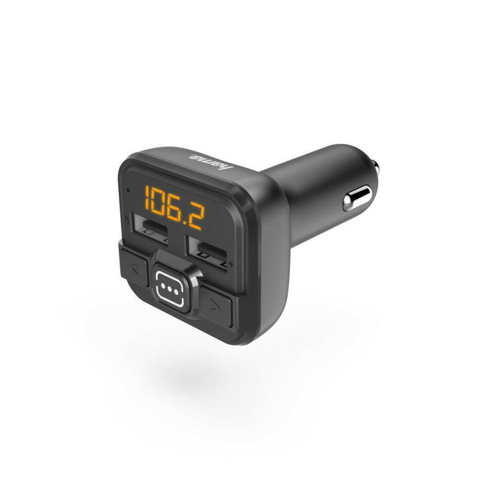 Hama FM Transmitter für Autoradio mit USB & AUX - Schwarz.