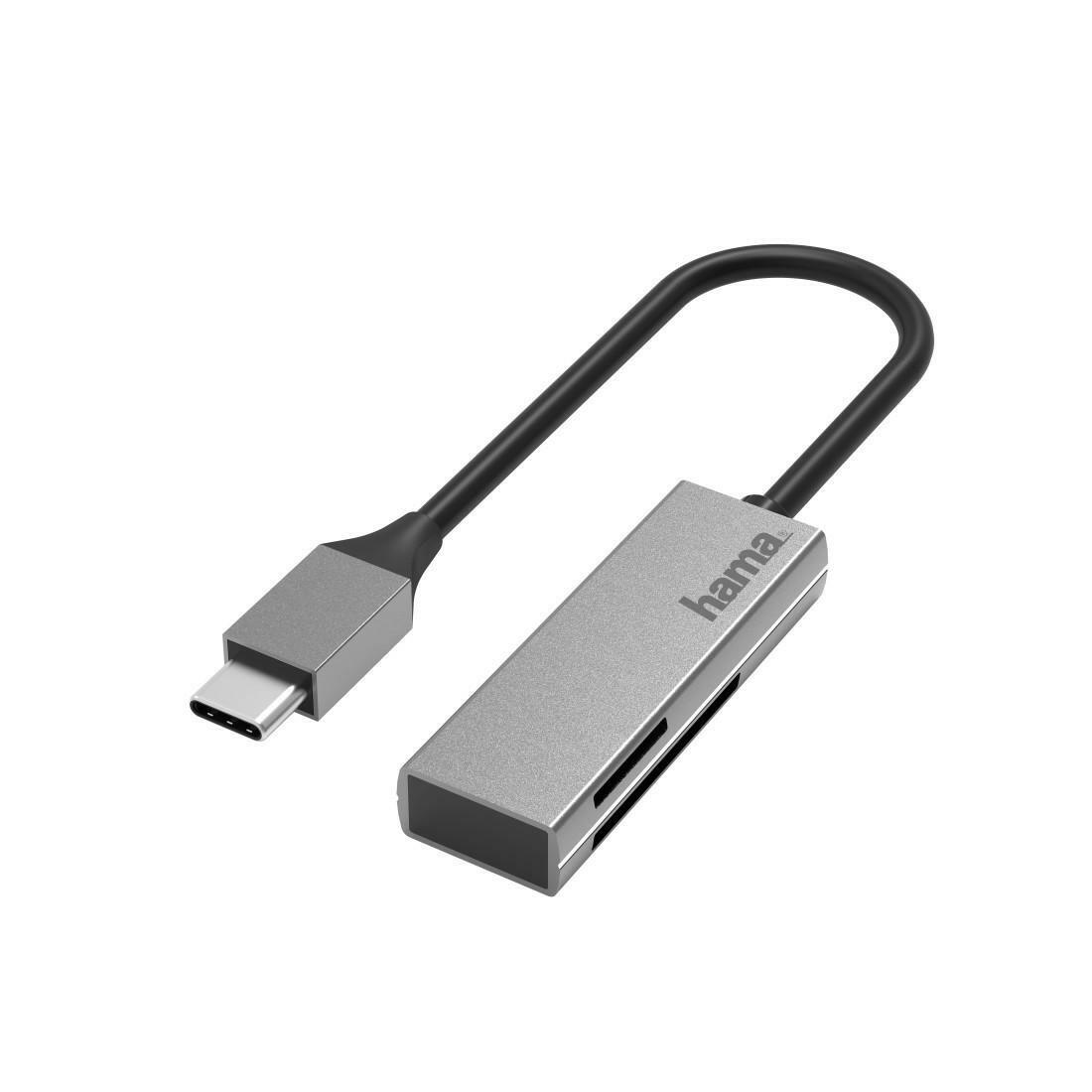 Hama USB-C Kartenleser für SD/microSD bis 2TB, 5 Gbit/s.