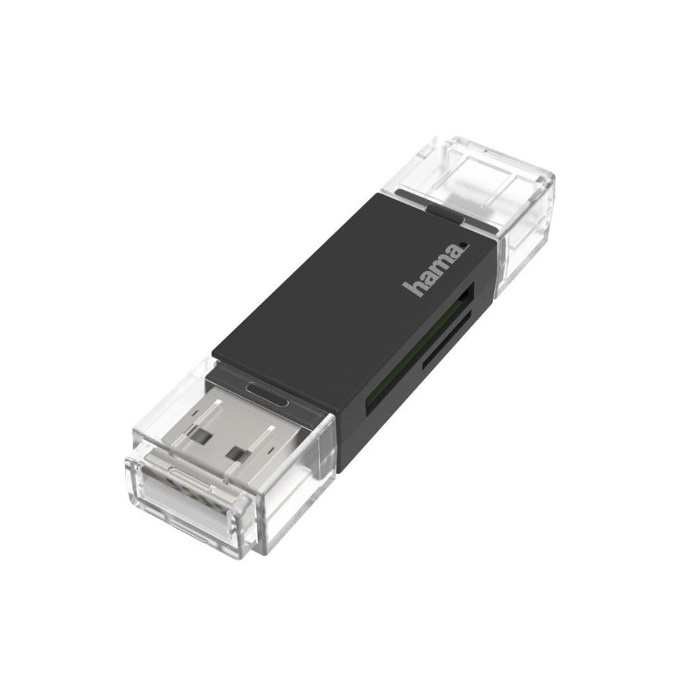 Hama USB SD microSD Kartenleser OTG USB 2.0 MacBook Android Windows Smartphone Tablet PC 00200130