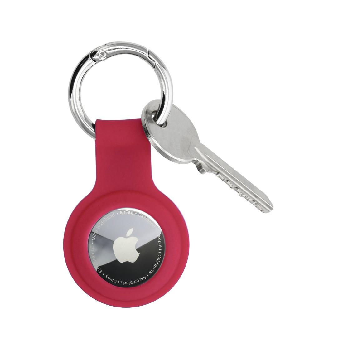 HAMA Edge Protector für Apple AirTag, Rot, stoßabsorbierend