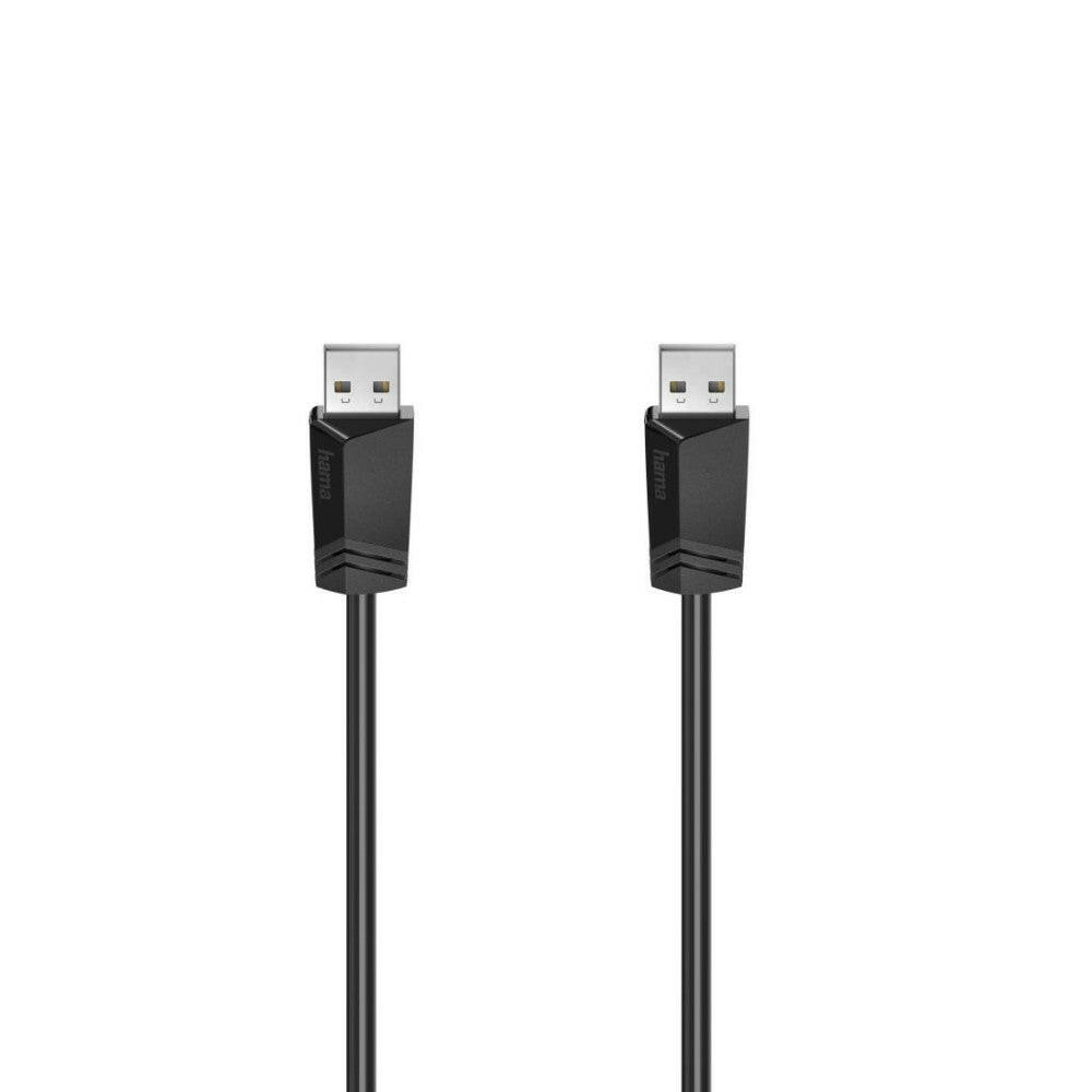 Hama USB 2.0 A Stecker Kabel 1.5m, 480 Mbit/s, graues Design.