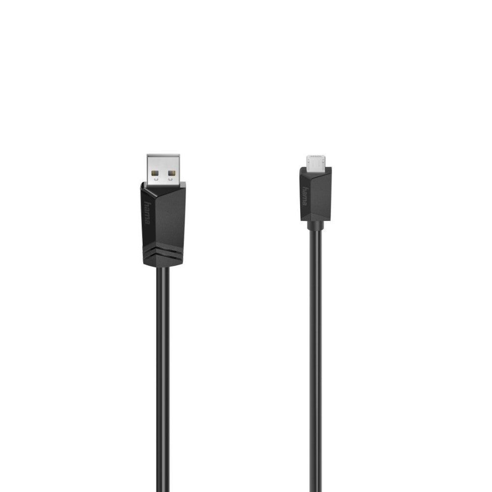 Hama USB auf Micro-USB Kabel 2.0 480 Mbit/s 1,50m schwarz flexibles Steckerdesign