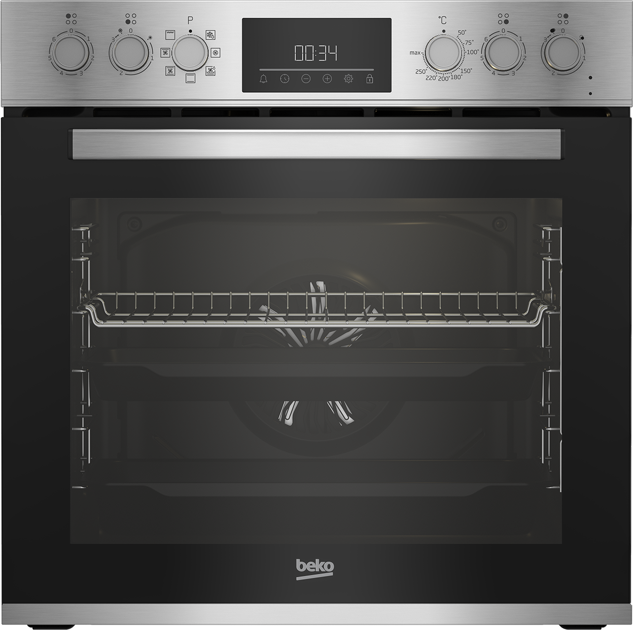 Beko BBUM12322X Einbauherdset mit 8 Heizarten & Glaskeramik