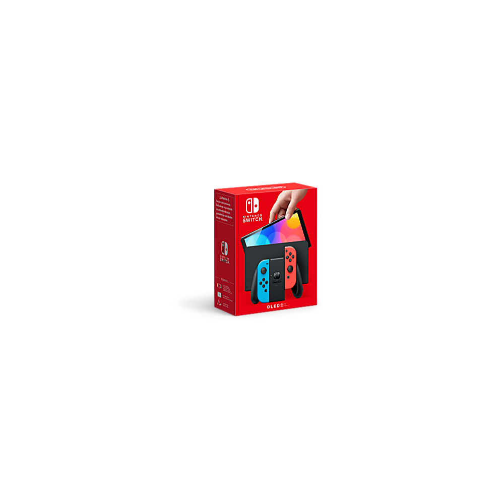 Nintendo Switch OLED Neon Rot/Blau 64GB 7-Zoll Screen.