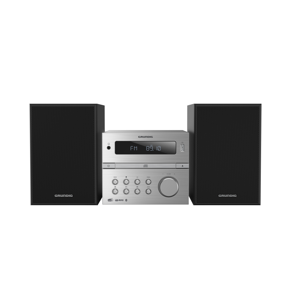 GRUNDIG CMS 4200 DAB+ BT HiFi System 120W Silber-Schwarz