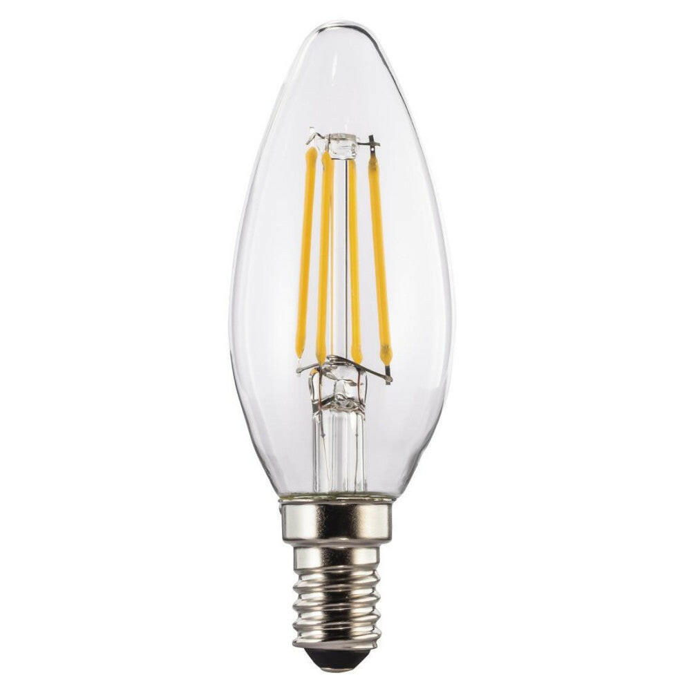 Xavax LED-Filament E14 470lm 40W Kerzenlampe Warmweiß Klar.