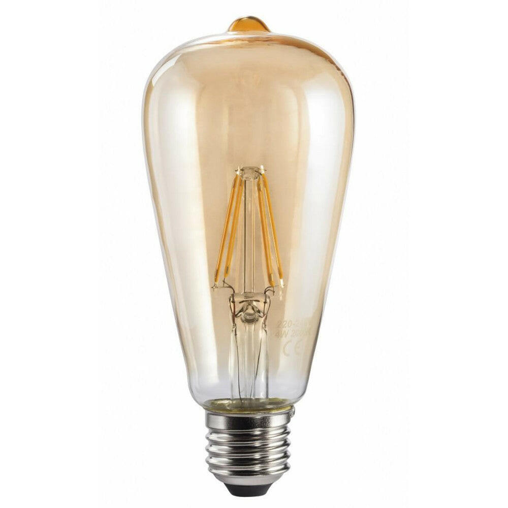 Xavax LED-Filament E27 4W 400lm Vintagelampe Warmweiß Amber.