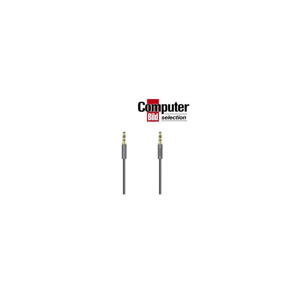 Hama Elite Audio-Kabel 3,5 mm, 0,75 m, vergoldet, Metall.
