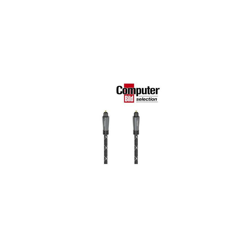 Hama Audio-Lichtleiter-Kabel 3m Toslink Metall-Stecker.