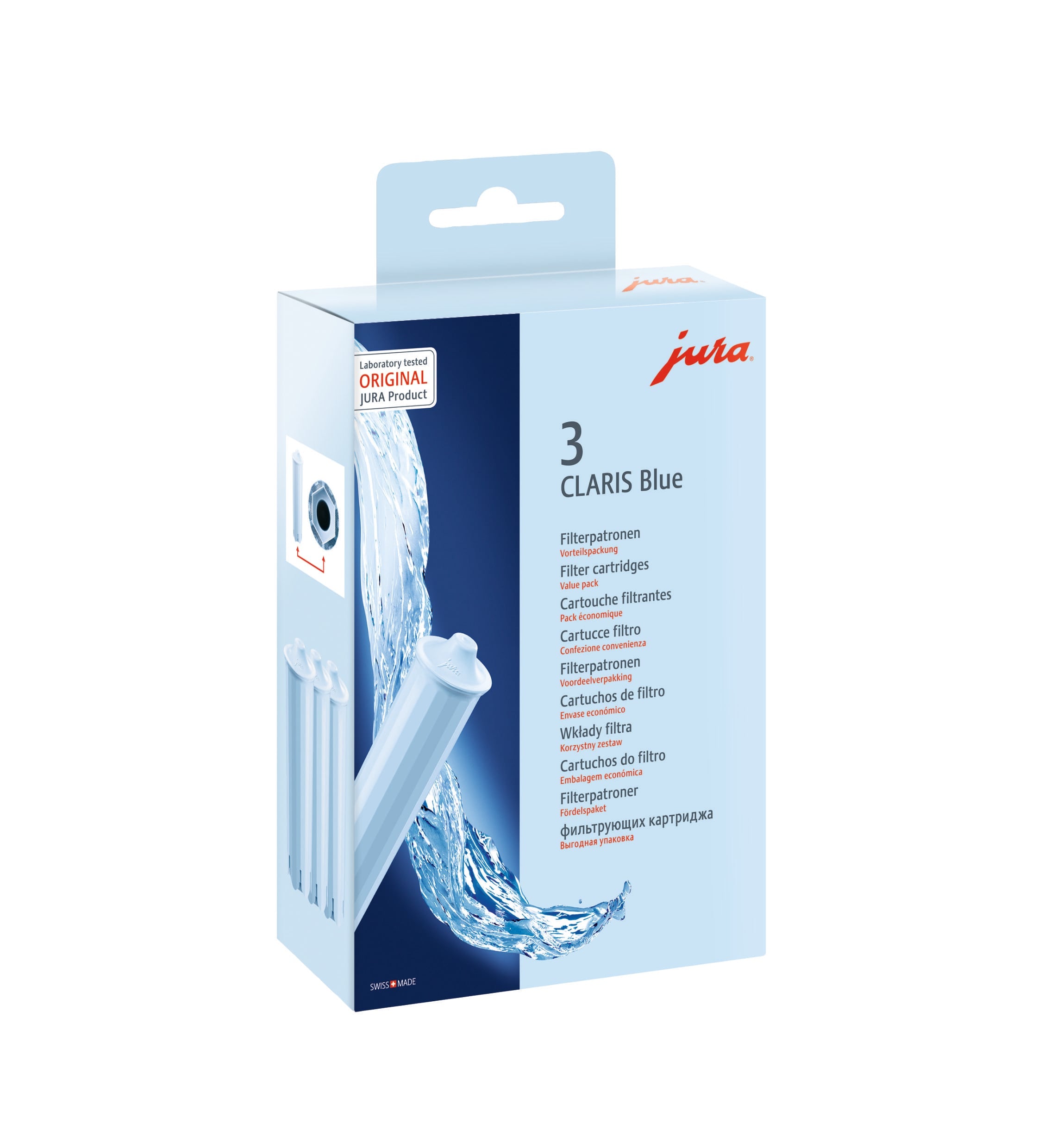 JURA CLARIS Blue 71312 Filterpatrone 3er-Pack, 50L