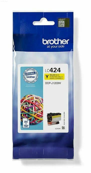 Brother LC-424Y Druckerpatrone Gelb, Original, 750 Seiten.