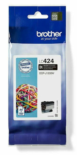 Brother LC424BK Black Ink Cartridge - Original 750 Pages.