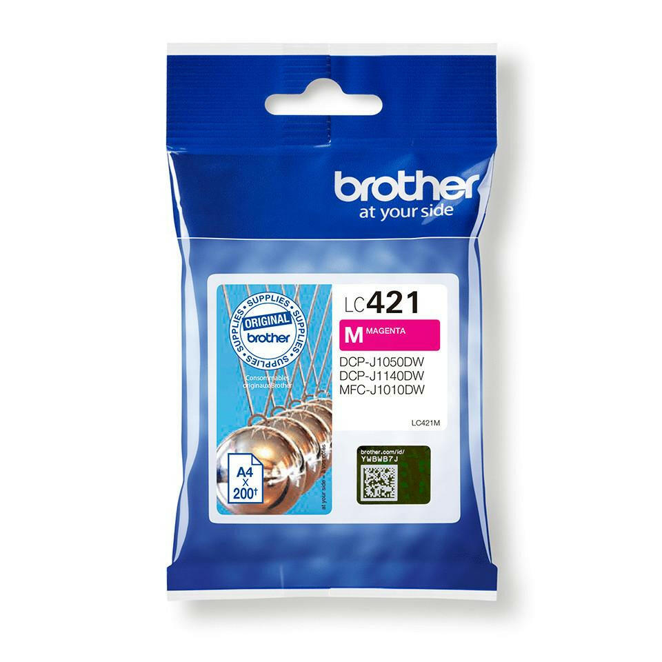Brother LC-421M Druckerpatrone Magenta, 200 Seiten.