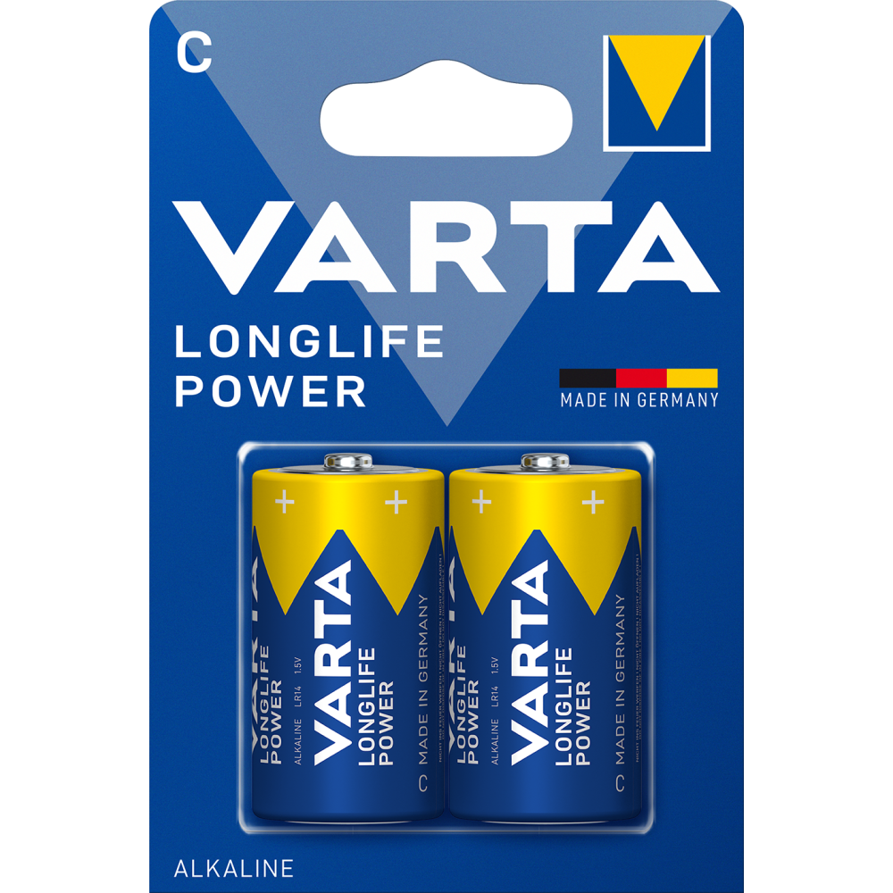 VARTA LONGLIFE Power C Baby-Zellen Alkali-Mangan 2er Blister Batterie