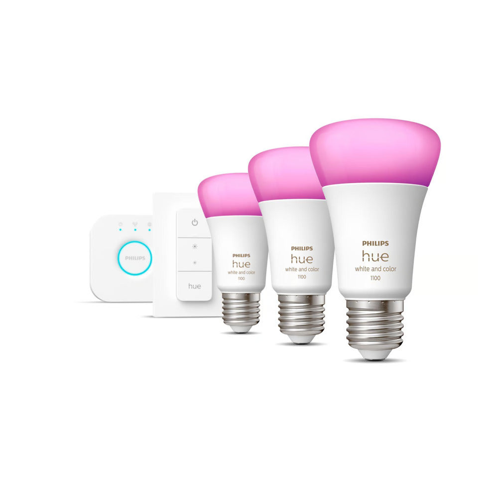 Philips Hue White & Color Ambiance E27 Starter-Set (3 x 75 W)