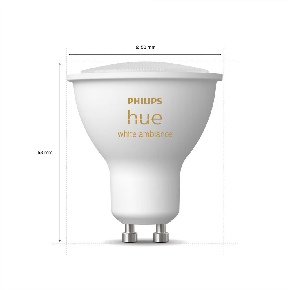 Philips Hue White Ambiance GU10 LED Lampe (2x, 230 lm)