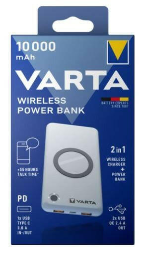 VARTA 2-in-1 Power Bank und Wireless Charger 10000mAh.