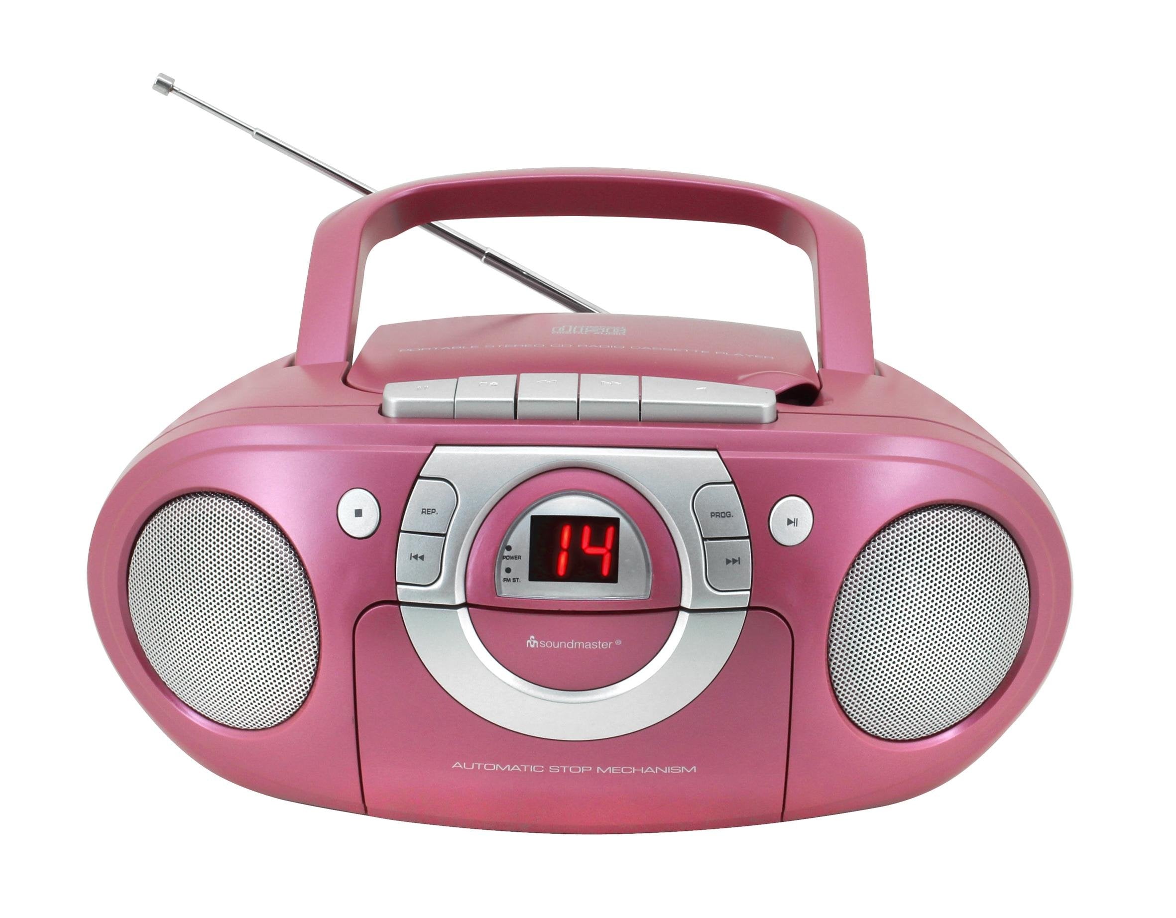 Soundmaster SCD5100PI Kassettenrekorder CD-Player pink