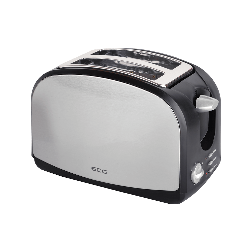 ECG Toaster ST 968 – 900W, 8 Bräunungsstufen, Edelstahl.
