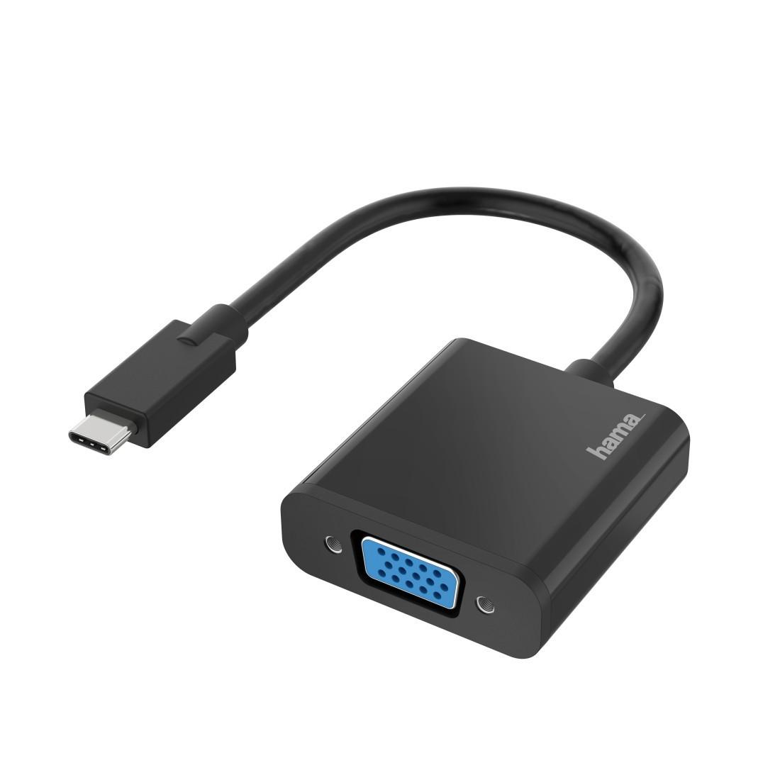 Hama USB-C auf VGA Adapter, Full HD 1080p, kompatibel