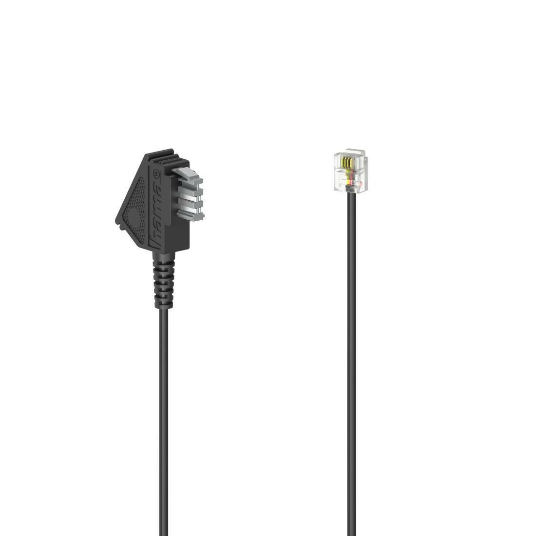 Hama Telefon Analog Anschlusskabel 3m Schwarz.