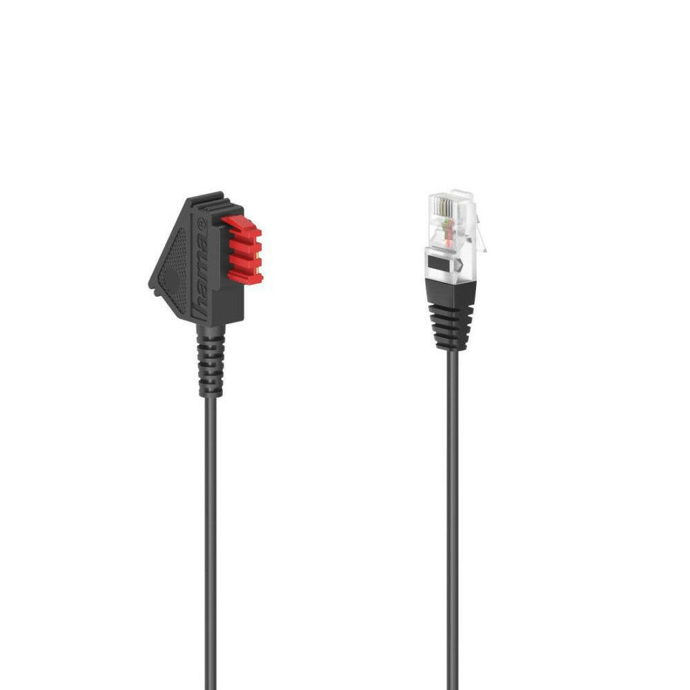 Hama DSL Anschlusskabel 3m TAE-F auf RJ45, schwarz.