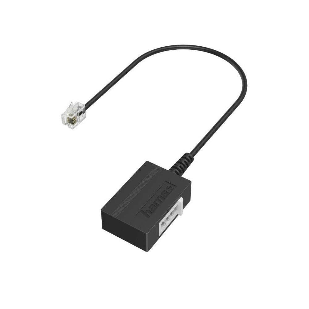 Hama Telefon Anschlusskabel 0.2m RJ11 auf TAE-F, Schwarz.
