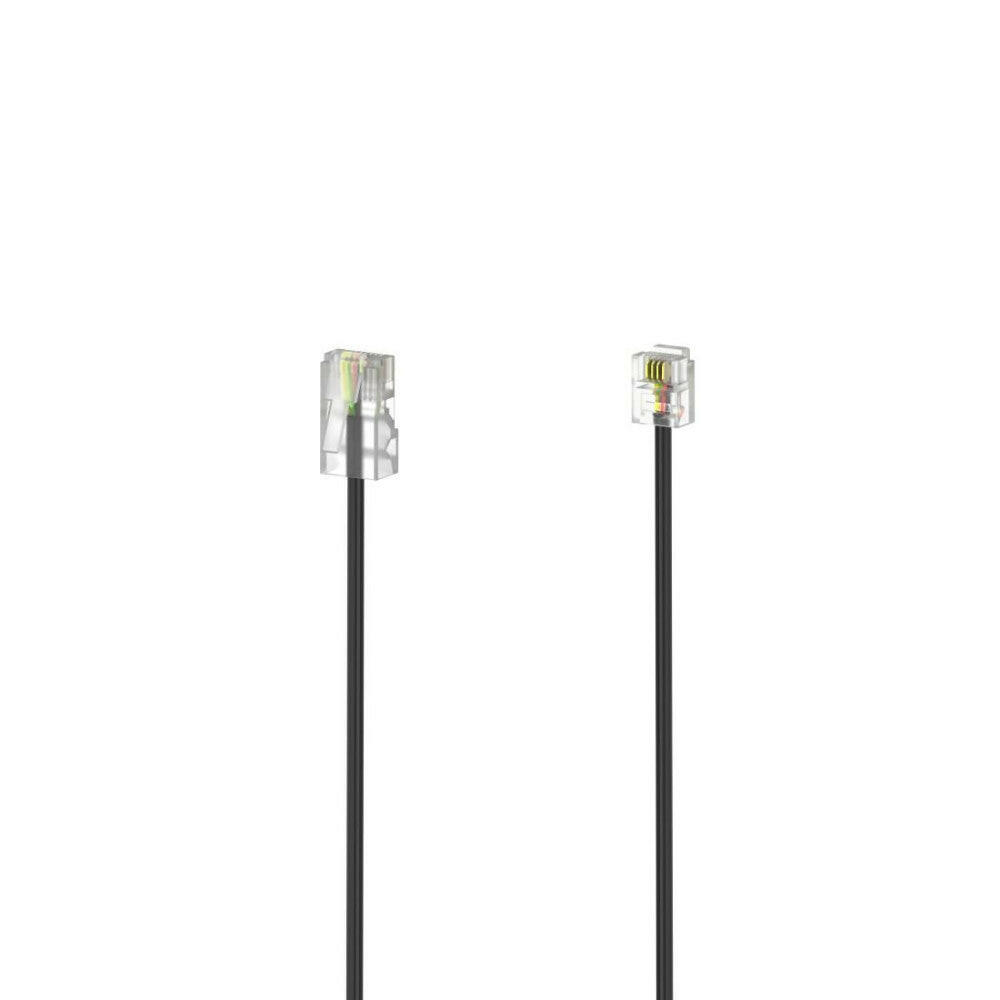 Hama DSL Anschlusskabel 3m RJ11-RJ45, schwarz, robust.