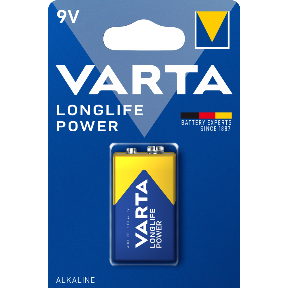 Varta LONGLIFE Power 9V Alkaline E-Block Batterie 1er.