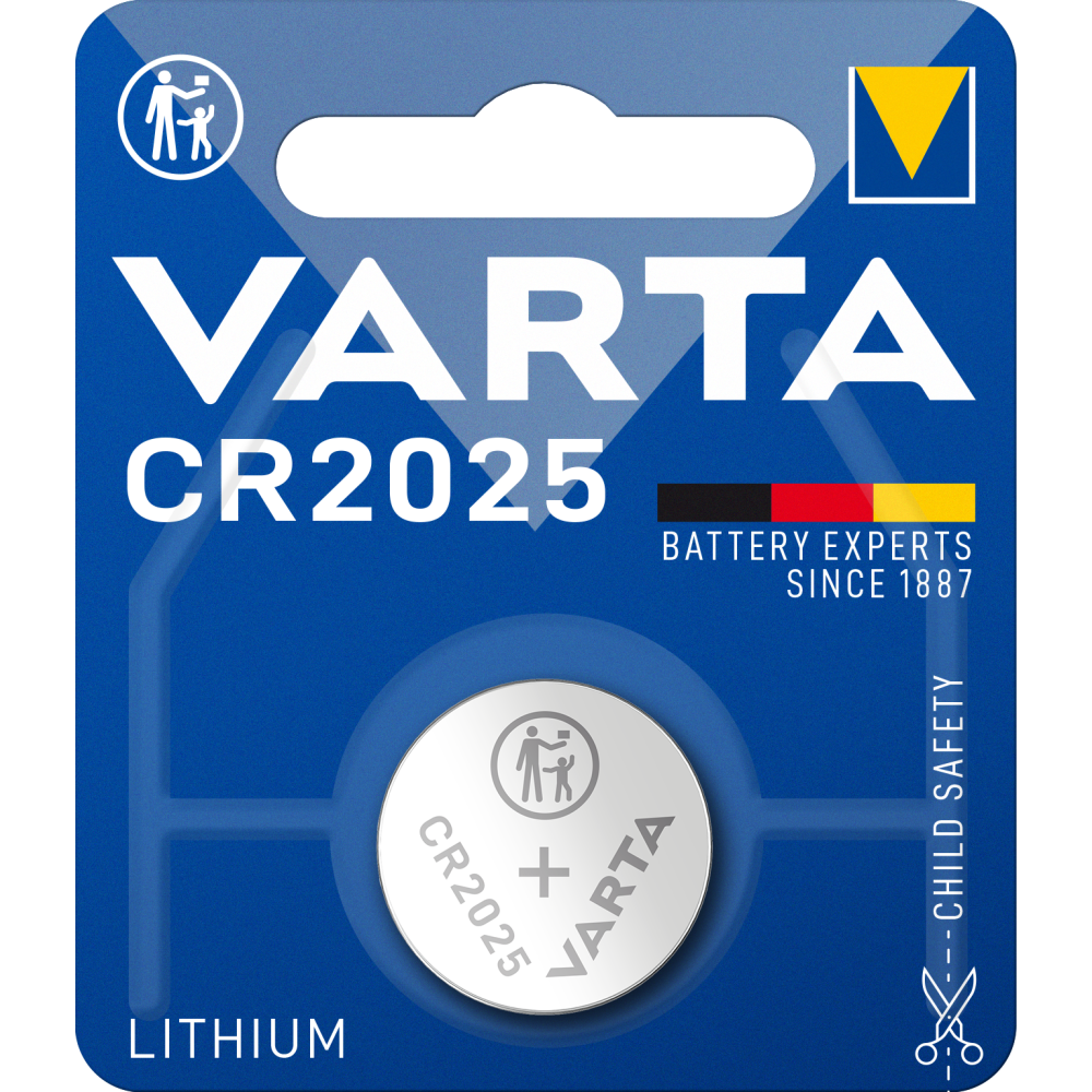 VARTA Lithium Coin CR2025 Knopfzelle 3V Batterie - 1er Blister