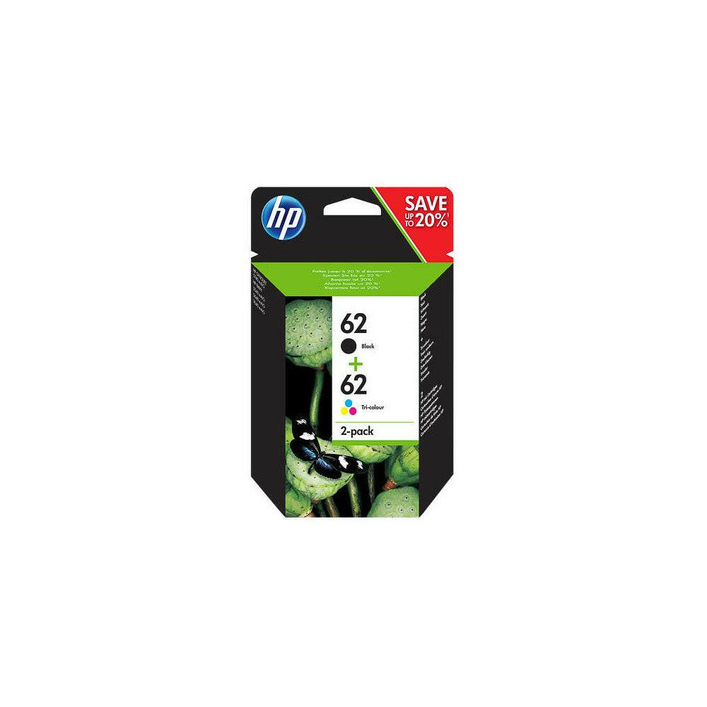 HP 62 Original Druckerpatronen 2er-Pack Schwarz & Farbe