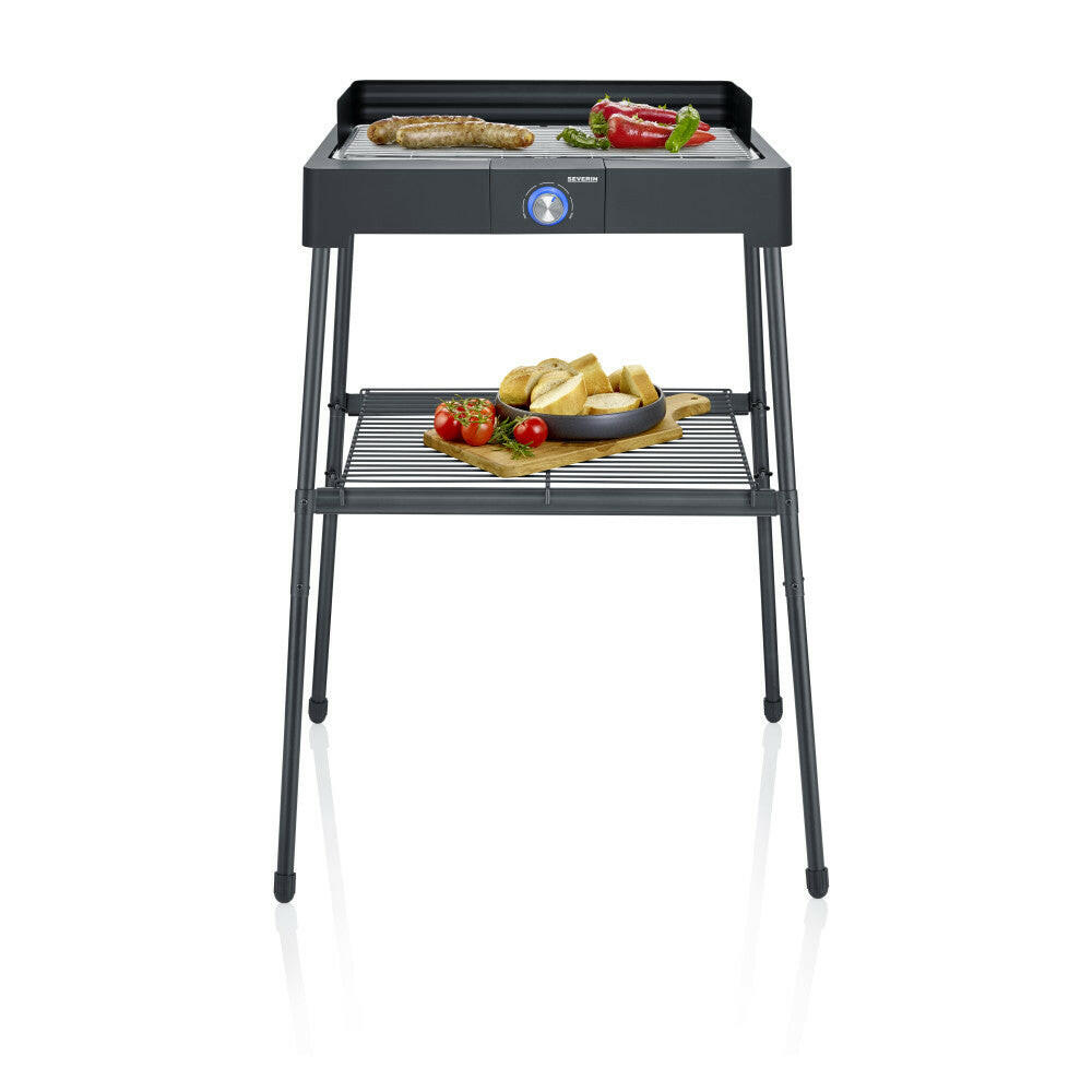 Severin PG 8566 Elektrogrill: 2200W, SafeTouch, Edelstahl.