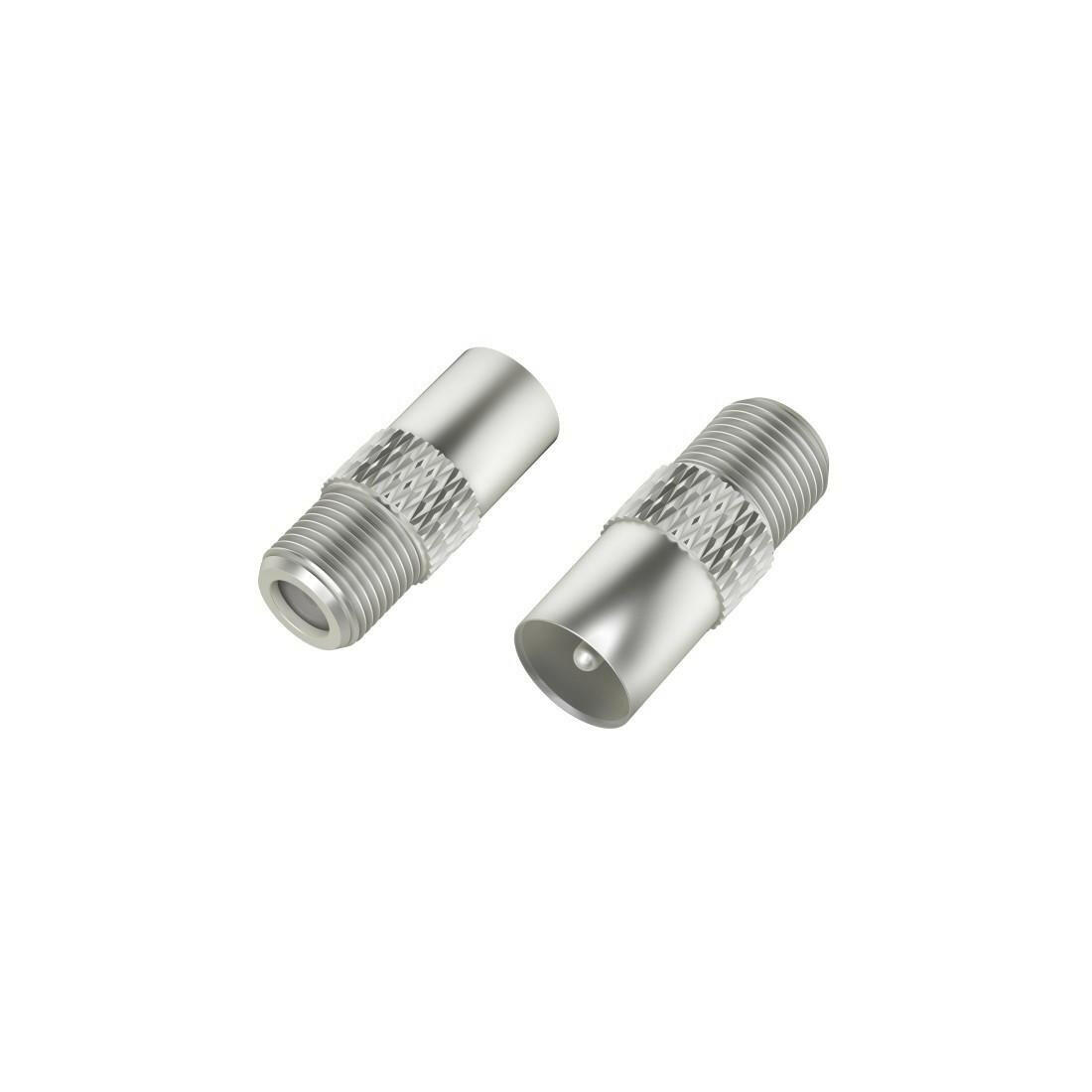 Hama SAT-Adapter-Set F-Kupplung Koax-Stecker leicht