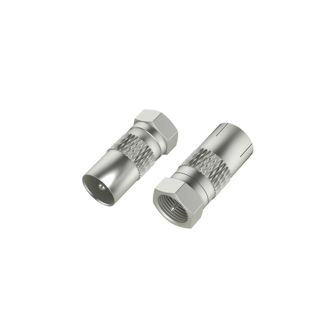 Hama SAT-Adapter-Set F-Stecker/Koax-Stecker/Kupplung, 2