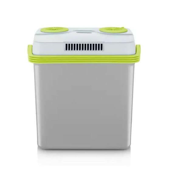 SEVERIN TKB 2925 Kühlbox, 25 L, USB, 3 Anschlüsse, grau/grün.
