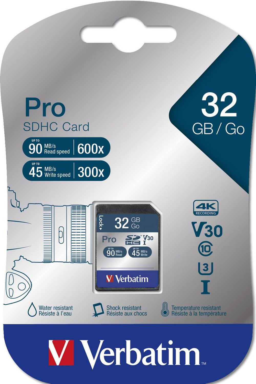 Verbatim Pro 32GB SDHC Class 10 Flash Card Black