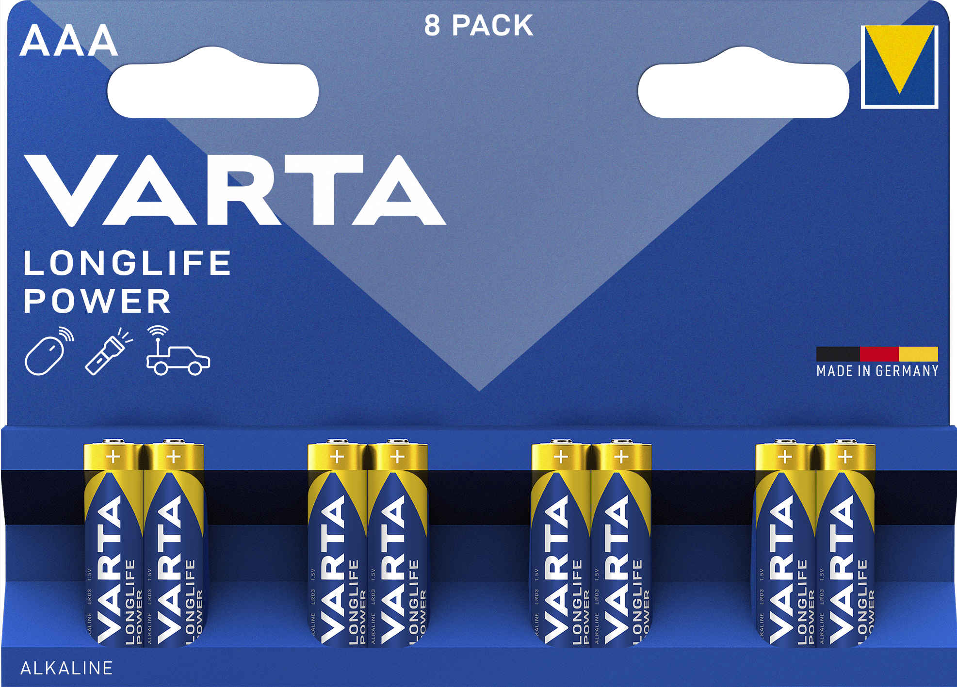 VARTA AAA Batterien 8er Blister Alkaline 1,5V - Made in.