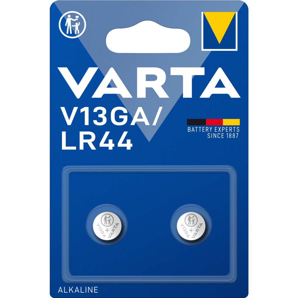 VARTA Alkaline Special V13GA/LR44 Knopfzellenbatterien 2er Blisterpack 1,5V Energie für Spielsachen Taschenrechner Messgeräte